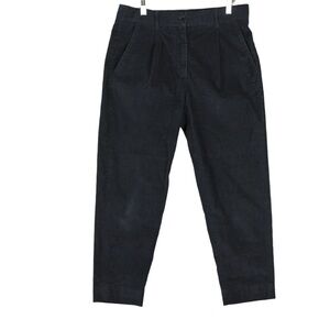 COS Corduroy High Rise Relaxed Tapered Fit Pants Womens EUR 36 US 30x26 Black